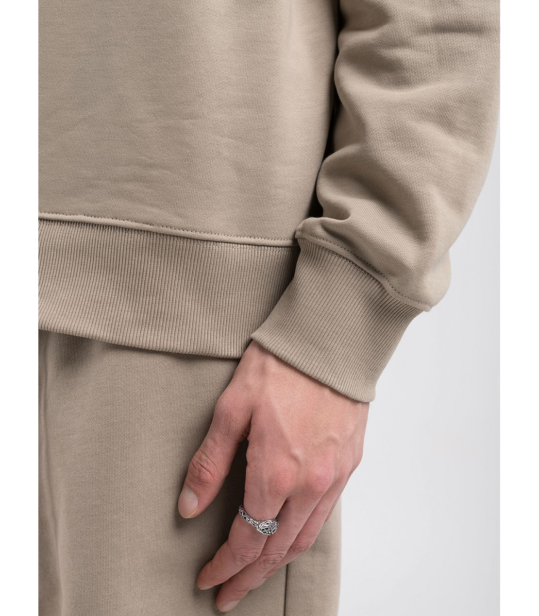 レタリング付きリラックスフィットスウェットシャツ 詳細画像 ベージュ 5